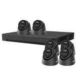 Hikvision 4K 6-Camera Smart Hybrid ColorVu PoC & AoC CCTV Kit in Black (2.8mm Lens)