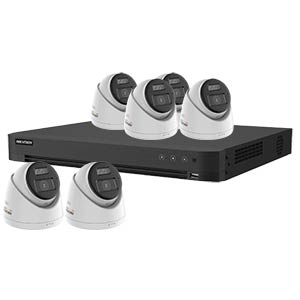 Hikvision 4K 6-Camera Smart Hybrid ColorVu PoC & AoC CCTV Kit (2.8mm Lens)