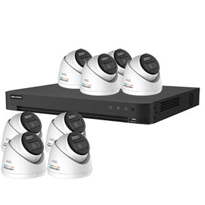 Hikvision 5MP 8-Camera Smart Hybrid ColorVu PoC & AoC CCTV Kit (2.8mm Lens)