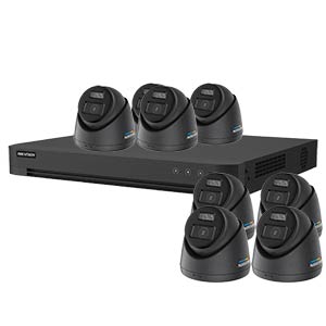 Hikvision 4K 8-Camera Smart Hybrid ColorVu PoC & AoC CCTV Kit in Black (2.8mm Lens)