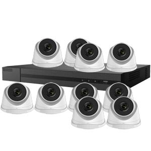 2.0MP / 1080P HiWatch by Hikvision 16 Channel IP CCTV System with 10x Turret Cameras