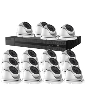 1080P Full HD HiLook by Hikvision 16Ch Kit with 16x 20m IR Mini Dome Cameras