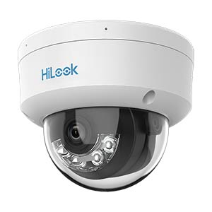HiLook by Hikvision IPC-D149HAA-LU 4MP ColorVu 3.0 Smart Hybrid Light Dome Network Camera with Built in Mic (2.8mm Lens)