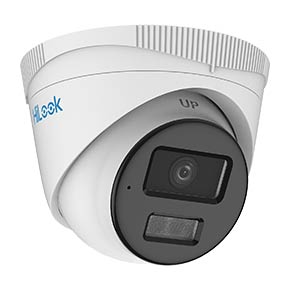 HiLook by Hikvision IPC-T249HAA-LU 4MP ColorVu 3.0 Smart Hybrid Light Turret Network Camera with Built in Mic (2.8mm Lens)
