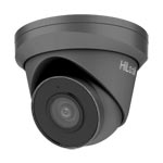 IPC-T250H-MU HiLook by Hikvision WDR 5MP H.265 IP Metal Turret Camera with 30m IR Night Vision, built in Mic & PoE (Grey)