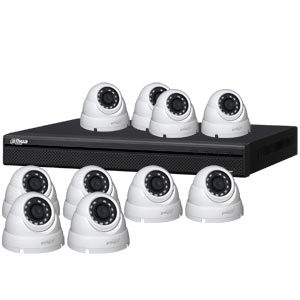 Dahua 4 MP 120dB WDR 16Ch IP CCTV System with 10 Mini Dome Cameras