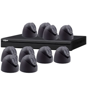 Dahua 4 MP 120dB WDR 16Ch IP CCTV System with 10 Turret Cameras with Audio