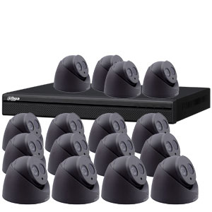 Dahua 4 MP 120dB WDR 16Ch IP CCTV System with 16 Turret Cameras with Audio