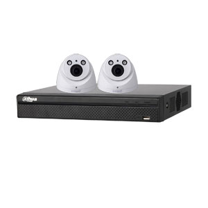 Dahua 4 MP 120dB WDR 4Ch IP CCTV System with 2 Motorised Zoom Dome Cameras