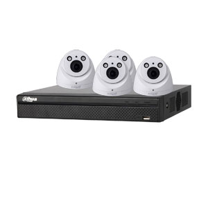 Dahua 4 MP 120dB WDR 4Ch IP CCTV System with 4 Motorised Zoom Dome Cameras