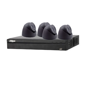 Dahua 4 MP 120dB WDR 4Ch IP CCTV System with 4 Turret Cameras with Audio