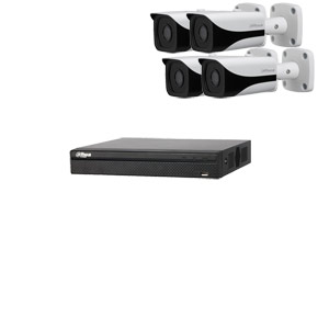 Dahua 4 MP 120dB WDR 4Ch IP CCTV System with 4 Bullet Cameras