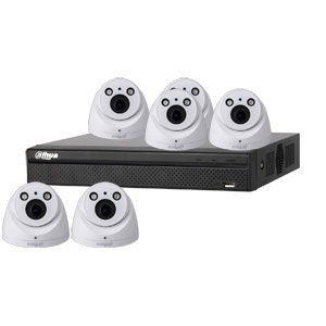 Dahua 4MP 120dB WDR 8Ch IP CCTV System with 6 Motorised Zoom Dome Cameras