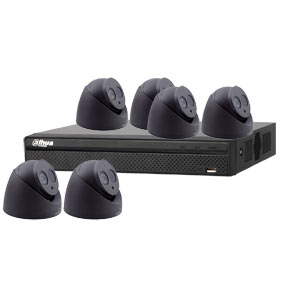 Dahua 4 MP 120dB WDR 8Ch IP CCTV System with 6 Turret Cameras with Audio