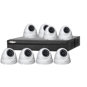 Dahua 4 MP 120dB WDR 8Ch IP CCTV System with 8 Mini Dome Cameras