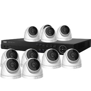 4.0MP WDR HiWatch by Hikvision 16Ch IP CCTV System with 10 Motorised Zoom Turret Cameras