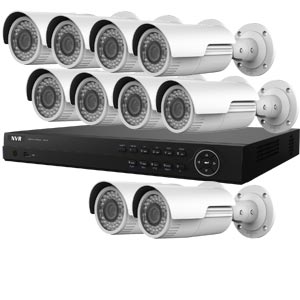 4.0MP WDR HiWatch by Hikvision 16Ch IP CCTV System with 10 Motorised Zoom Bullet Cameras