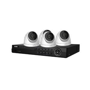 4MP WDR HiWatch by Hikvision 4Ch IP CCTV Kit with 4 Motorised Zoom Turret Cameras