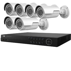 4MP WDR HiWatch by Hikvision 8Ch IP CCTV System with 6 Motorised Zoom Bullet Cameras