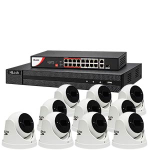 Kestrel KHLIP1032-8MP 10 Camera 8MP Motorised Zoom IP CCTV Kit with HiLook 16ch NVR and PoE Switch