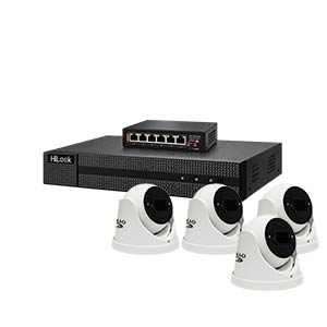 Kestrel KHLIP412-8MP 4 Camera 8MP Motorised Zoom IP CCTV Kit with HiLook 4ch NVR and PoE Switch