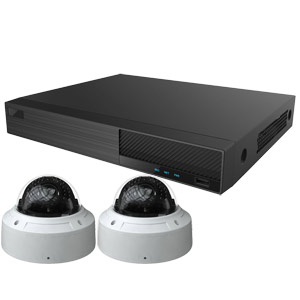 OYN-X 5MP Motorised Zoom IK10 Vandal Dome 2 Camera IP CCTV Kit