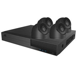 OYN-X 2MP Turret 4x Camera IP CCTV Kit (Grey)