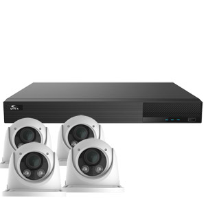 OYN-X 5MP Motorised Zoom Eyeball Dome 4 Camera IP CCTV Kit