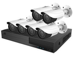 OYN-X 5MP Motorised Zoom 6 Bullet Camera IP CCTV Kit