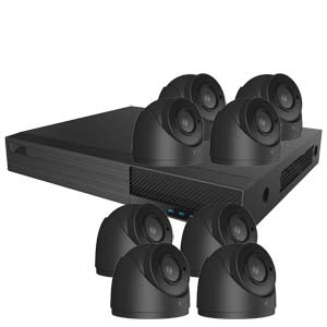 OYN-X 2MP Turret 8 Camera IP CCTV Kit (Grey)