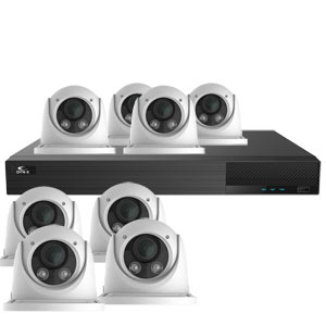 OYN-X 5MP Motorised Zoom Eyeball Dome 8 Camera IP CCTV Kit