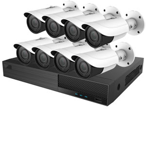 OYN-X 5MP Motorised Zoom 8 Bullet Camera IP CCTV Kit
