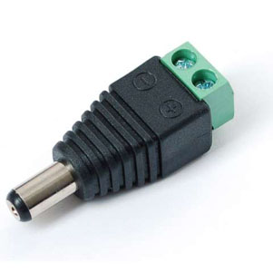 Male DC Plug with Terminal Block