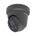 Hikvision AcuSense 8MP Fixed Lens Darkfighter Turret IR Camera with Built In Mic in Grey