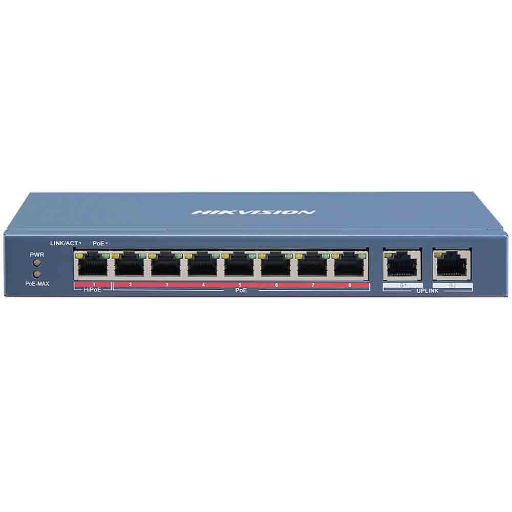 8+2 Port 10/100Mbps 2 UPLINK 1000Mbps POE SWITCH