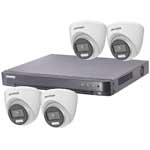 Hikvision 4Ch HD-TVI CCTV Kit with 4x 5MP 3K Smart Hybrid Turret Camera with AoC (2.8mm Lens)