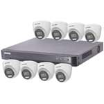 Hikvision 8Ch HD-TVI CCTV Kit with 8x 5MP 3K Smart Hybrid Turret Camera with AoC (2.8mm Lens)
