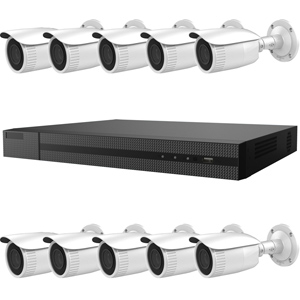 HiLook by Hikvision 16Ch IP CCTV Kit with 10x 120dB WDR 5MP H.265 Motorised Zoom IP Bullet Camera