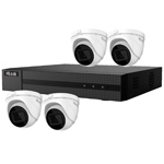 HiLook by Hikvision 4Ch IP CCTV Kit with 4x 120dB WDR 5MP H.265 Motorised Zoom IP Turret Camera