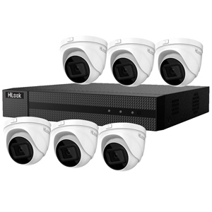 HiLook by Hikvision 8Ch IP CCTV Kit with 6x 120dB WDR 5MP H.265 Motorised Zoom IP Turret Camera