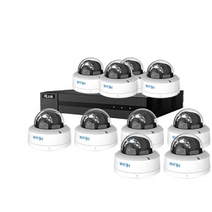 HiLook by Hikvision ColorVu 3.0 16Ch IP CCTV Kit with 10x 4MP Smart Hybrid Full HD Dome Cameras with PoE (2.8mm Lens)
