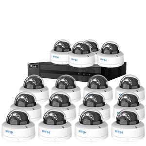 HiLook by Hikvision ColorVu 3.0 16Ch IP CCTV Kit with 16x 4MP Smart Hybrid Full HD Dome Cameras with PoE (2.8mm Lens)