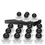 HiLook by Hikvision 16Ch IP-CCTV Kit with 16x 5MP ColorVu Lite Full HD White Light Turret Camera with PoE (4mm Lens)