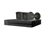 HiLook by Hikvision 4Ch IP CCTV Kit with 2x 5MP ColorVu Lite Full HD 24/7 White Light PoE Grey Bullet Camera (2.8mm Lens)