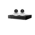 HiLook by Hikvision 4Ch IP-CCTV Kit with 2x 5MP ColorVu Lite Full HD White Light Turret Camera with PoE (4mm Lens)