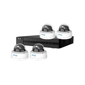 HiLook by Hikvision ColorVu 3.0 4Ch IP CCTV Kit with 4x 4MP Smart Hybrid Full HD Dome Cameras with PoE (2.8mm Lens)