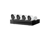 HiLook by Hikvision 4Ch IP-CCTV Kit with 4x 5MP ColorVu Lite Full HD White Light Bullet Camera with PoE and Built in Mic