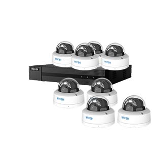HiLook by Hikvision ColorVu 3.0 8Ch IP CCTV Kit with 8x 4MP Smart Hybrid Full HD Dome Cameras with PoE (2.8mm Lens)