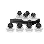 HiLook by Hikvision 8Ch IP-CCTV Kit with 8x 5MP ColorVu Lite Full HD White Light Turret Camera with PoE (4mm Lens)