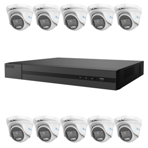 2MP HiLook by Hikvision 16Ch HD-TVI Kit with 10x ColorVu Lite 1080P White Light Mini Dome Turret Camera (2.8mm lens)